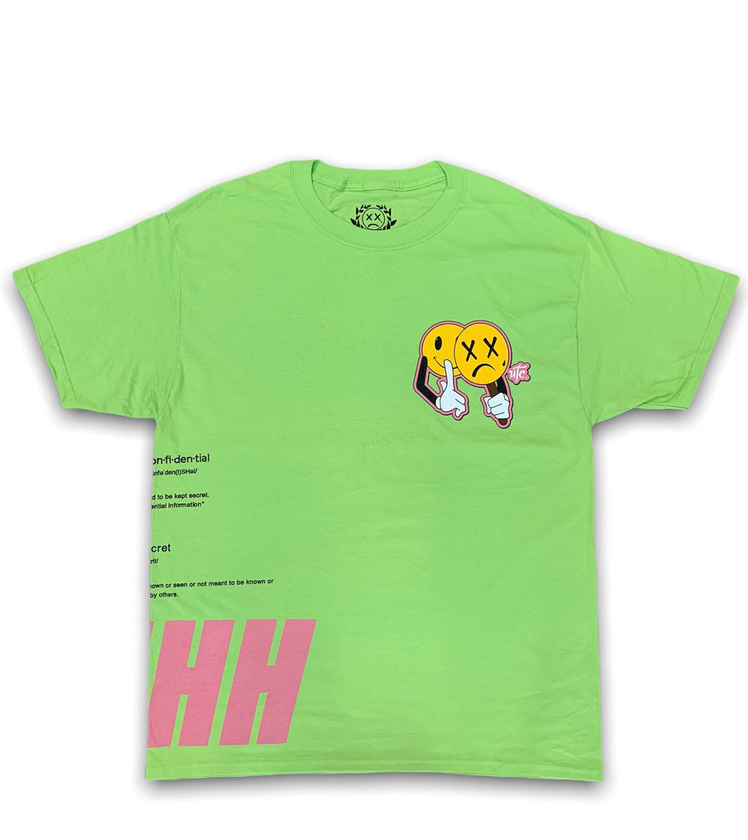 “SHHH” UGLY lime/green tshirt.